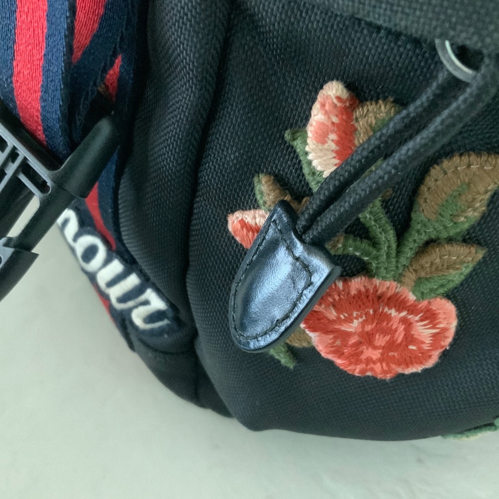 GUCCI L'Aveugle Par Amour Embroidered Canvas Backpack Black AUTHENTIC + Dustbag - Picture 15 of 16